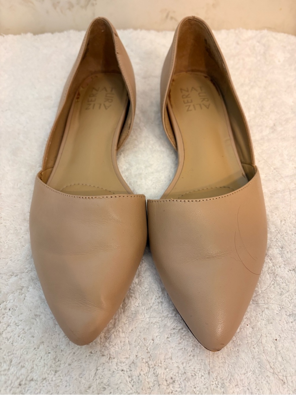 Naturalizer Samantha Woman Nude Pointed-Toe D'Orsay Flats